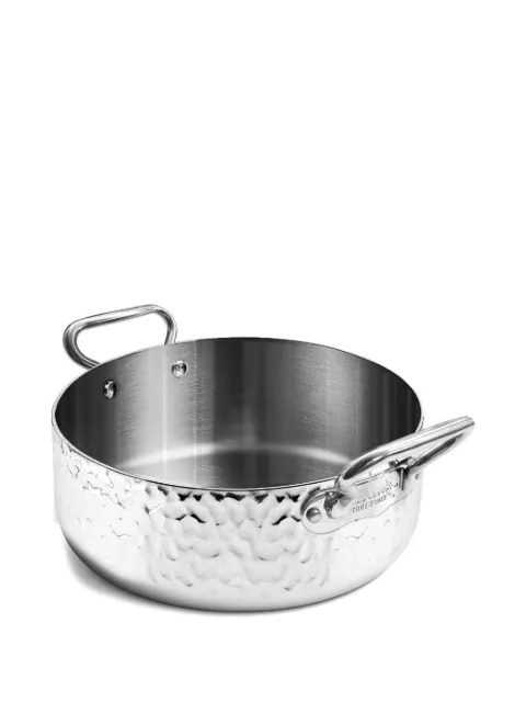PENTOLE AGNELLI hammered inox pan Silver ALUM106M28