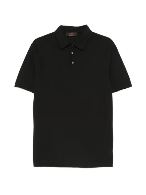 Zanone buttoned short-sleeve polo shirt Black 815159ZG380