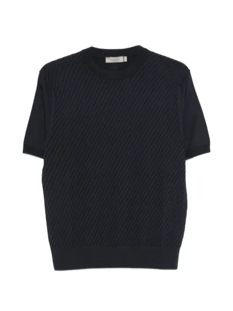 Canali textured short-sleeve T-shirt Blue MK02466C0719