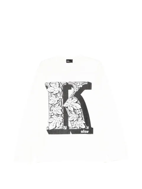 Kolor graphic-print long-sleeve T-shirt White 26SCMT16210