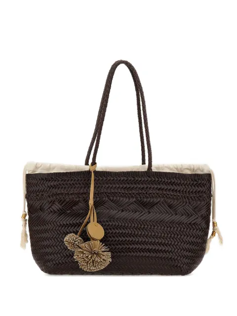 GIANNI CHIARINI large Paloma woven tassel-detail shoulder bag Brown BS11372COMMPLINTCHOCO