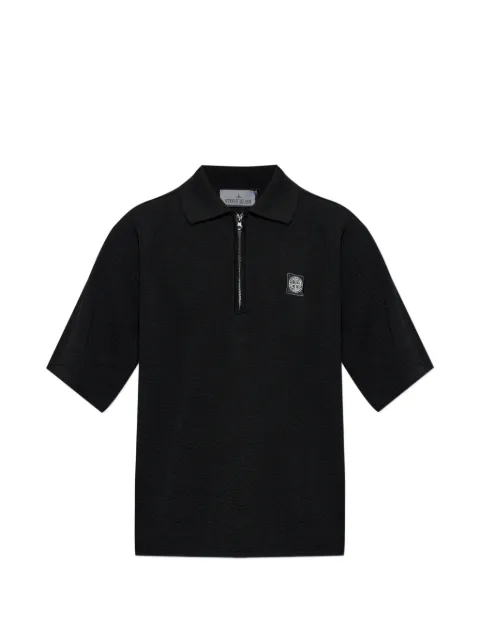 Stone Island 5100021 light raw hand organic cotton polo shirt Black L1S155100021S01B9