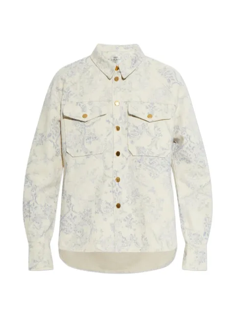 Forte Forte floral-print front-pockets shirt Neutrals 14623MYSHIRT
