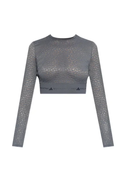 adidas by Stella McCartney long-sleeved cropped top Grey KC1819