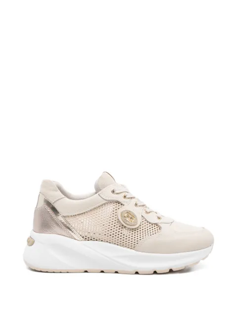 NERO GIARDINI pierced leather sneakers Neutrals E615180D