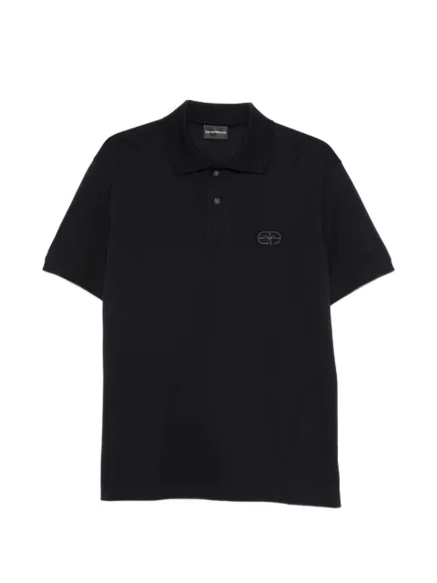 Emporio Armani logo-embroidered polo shirt Blue EM004579AF13742UB118