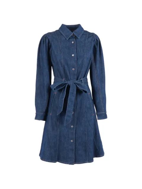 7 For All Mankind puff-sleeve midi dress Blue 7U7OTR70