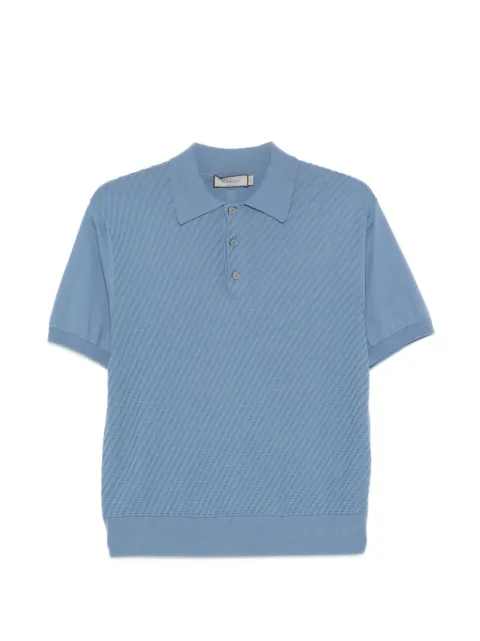 Canali textured polo shirt Blue MK02466C0127