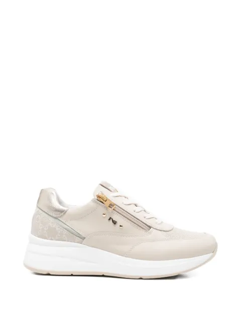 NERO GIARDINI zip leather sneakers Neutrals E615190D