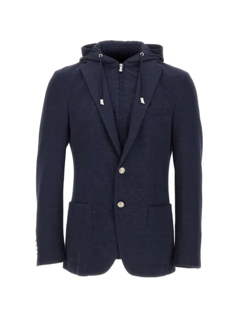 Eleventy hooded blazer Blue M75GIAK06TES0M02211