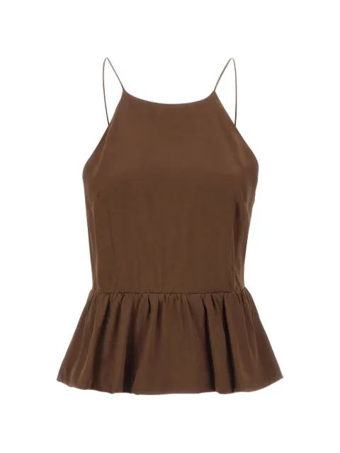 The Garment Cata halterneck peplum top Brown 22109514