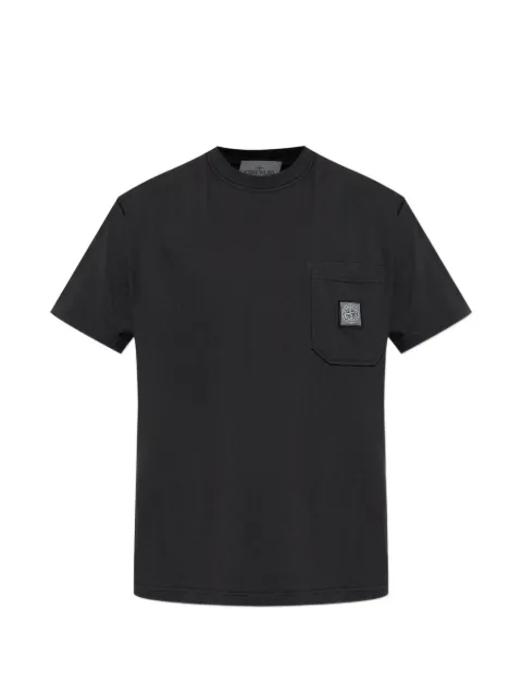 Stone Island 2100032 organic cotton jersey 'Fissato' effect T-shirt Black L1S152100032S0057
