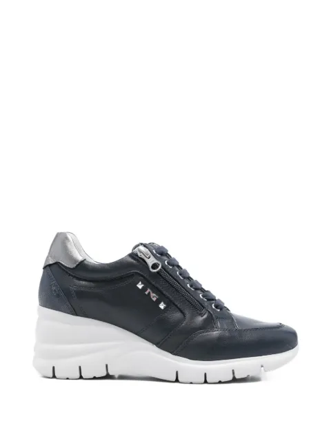 NERO GIARDINI zip leather sneakers Blue E615221D