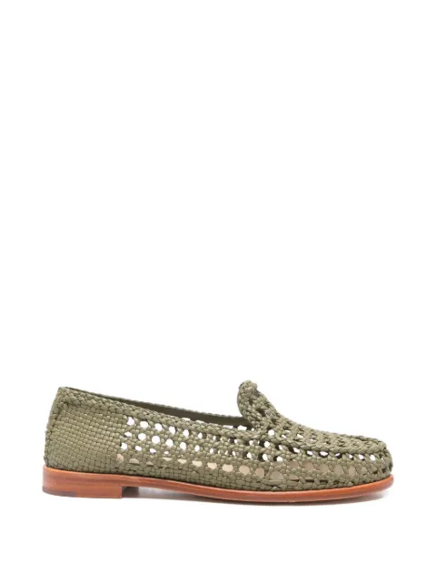 DRAGON DIFFUSION Dolly woven loafers Green 5107