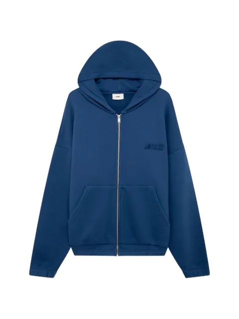 Autry logo-detail zipped hoodie Blue HIPX032R