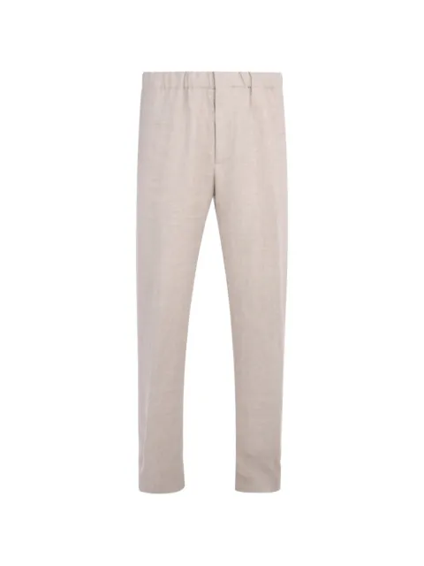 Lardini elasticated-waistband trousers Neutrals PAVICEPAIF66405170BE
