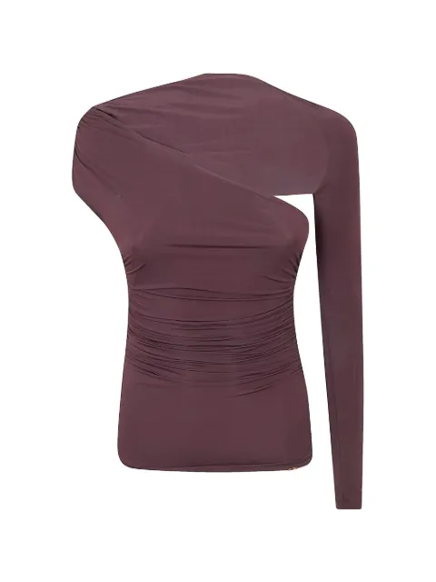 Elisabetta Franchi top in jersey fabric Brown MD01561E2