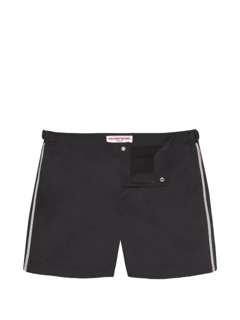 Orlebar Brown Bulldog stripe-detail swim shorts Grey 281177
