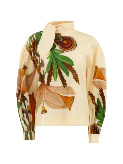 Ulla Johnson floral-print tie blouse Neutrals PS260245