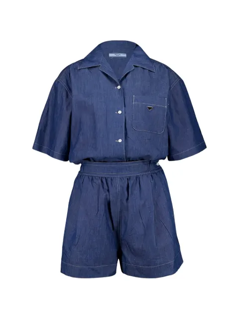 Prada chambray jumpsuit Blue GFZ024SOOO19B6
