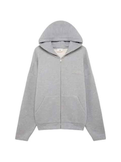 Autry logo-detail hoodie Grey HIPX032DDKMEL