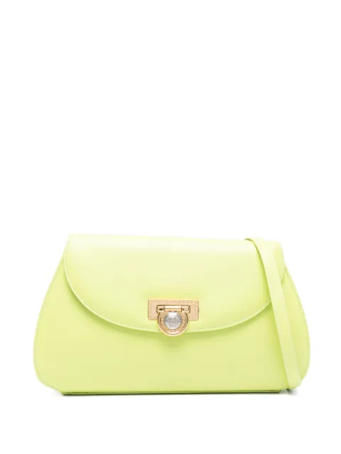 Versace Pre-Owned 1990s turn-lock leather clutch bag Green VE750AIT
