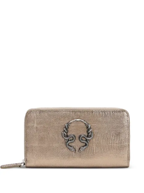 Roberto Cavalli reptile-effect wallet Neutrals WKA016PZS14