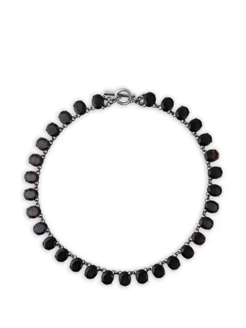 Rhoe Bermat rauchtopaz crystal chain necklace Black 52983