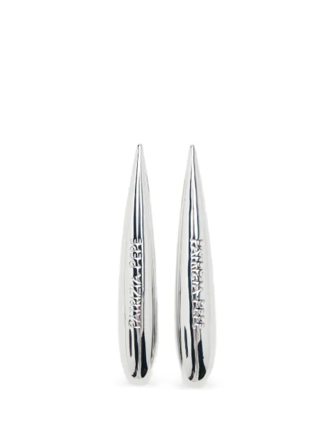 Patrizia Pepe logo-engraved drop earrings Silver 8J1377M087