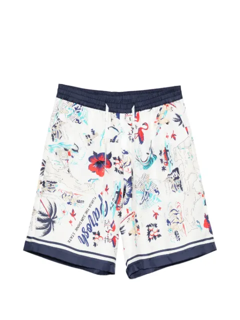 P.A.R.O.S.H. Scard floral-print shorts White SCARDD210169