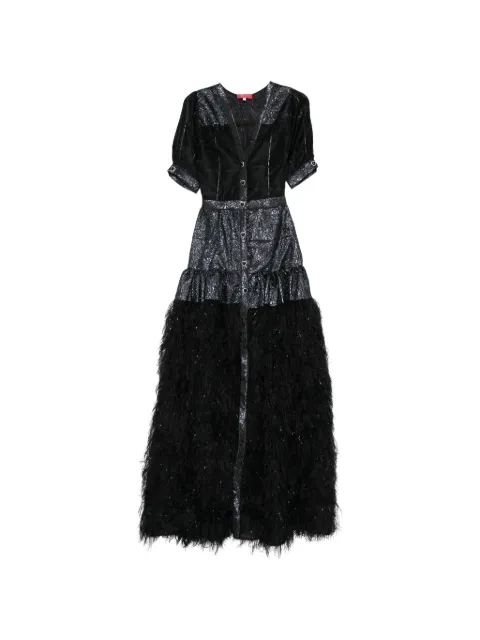 MIAU by Clara Rotescu button maxi dress Black NYAH
