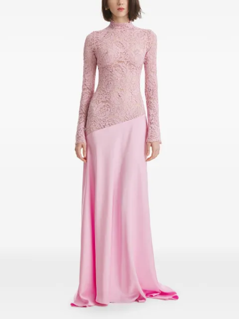 2310 STUDIO lace long-sleeve maxi dress Pink FF70