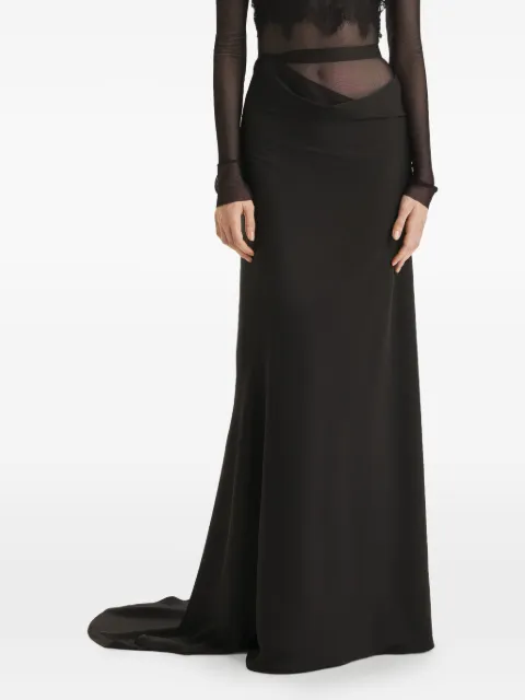 2310 STUDIO draped maxi skirt Black FF74