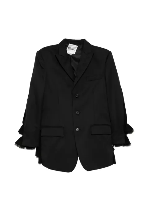 Noir Kei Ninomiya ruffled blazer Black 3QJ002