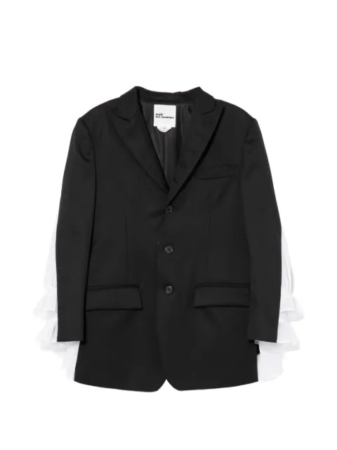 Noir Kei Ninomiya ruffled blazer Black 3QJ002