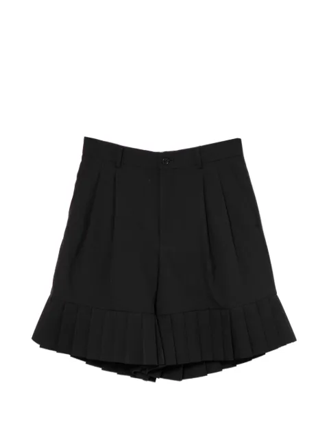 Noir Kei Ninomiya pleated-trim shorts Black 3QP002