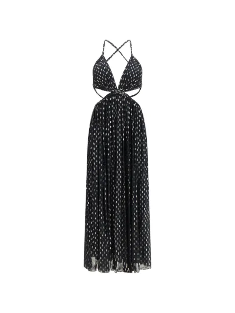 ZIMMERMANN Daylight braid trim cutout maxi dress Black 6884DRS263