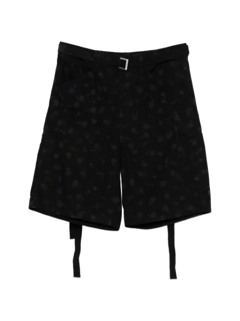 sacai floral-detail belt shorts Black 2603979M