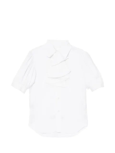 Noir Kei Ninomiya ruffle-collar shirt White 3QB002