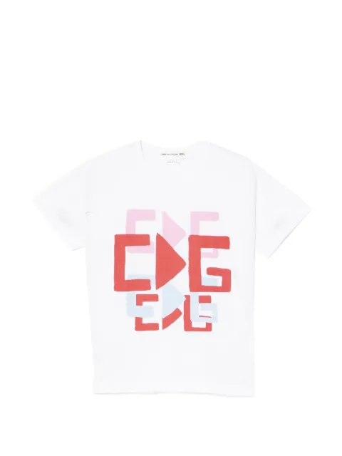 Comme Des Garçons Girl graphic round neck T-shirt White CCGTENQT501XQWHX00L