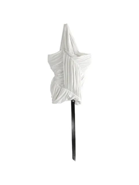 Rick Owens DRKSHDW draped one-shoulder top White DS01F4116BHDB