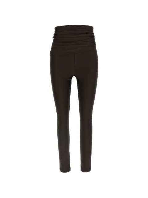THE ANDAMANE Vicky draping high-waisted leggings Brown T190414ATJP062