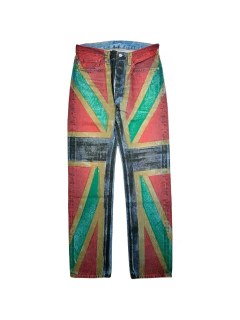 Denim Tears 501 Empire Windrush logo jeans Red DT375
