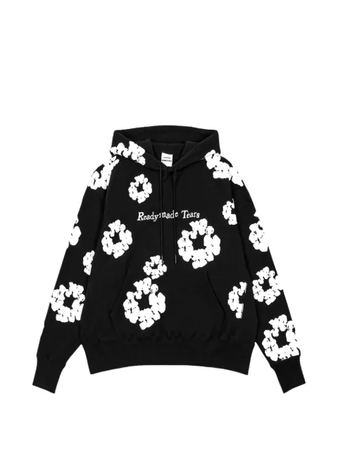 Denim Tears hooded wreath hoodie Black DT369