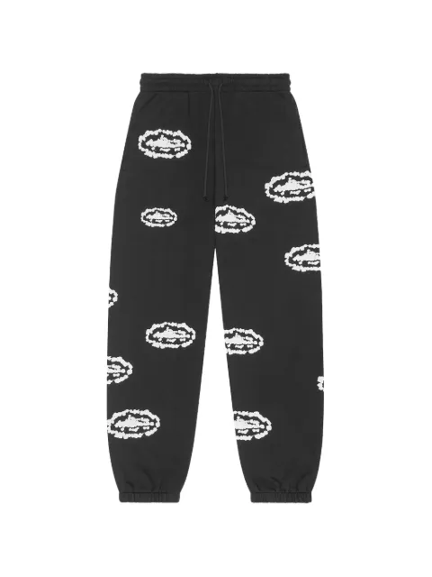 Denim Tears wreath-print track pants Black DT367
