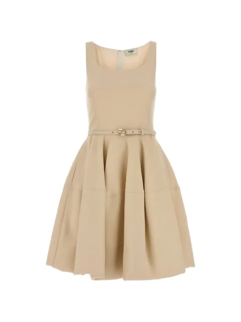 FENDI belted-embellishment mini dress Neutrals FDD497AC4G