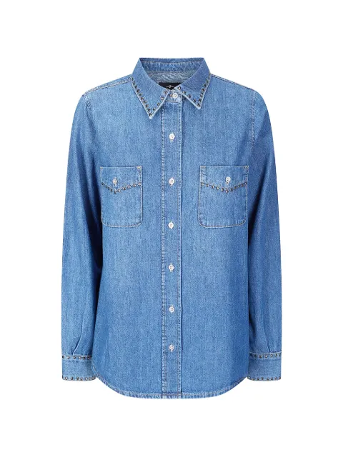7 For All Mankind studded shirt Blue 7U84TC21