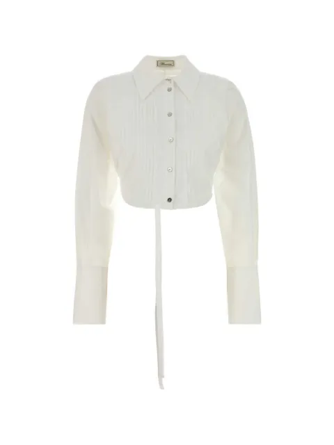 Blumarine poplin cropped shirt White 2C464A