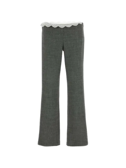 Magda Butrym lace-trim trousers Grey 198426