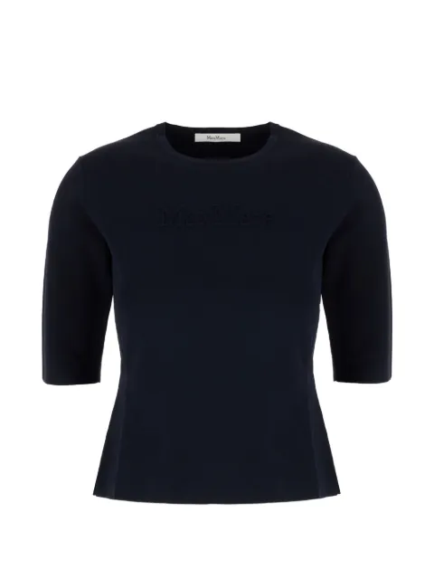 Max Mara embossed T-shirt Blue MXPAUSTERO